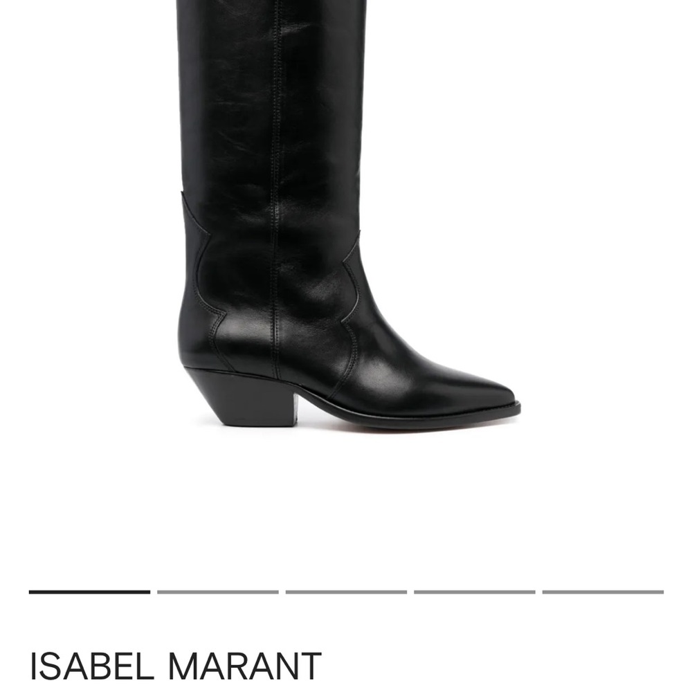 Isabel Marant Black Heeled Boots with Sleek Western Charm